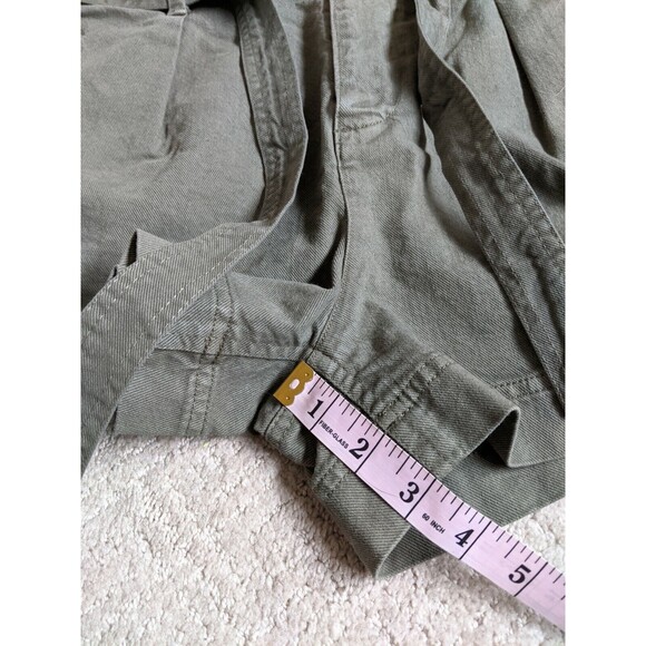 Splendid Jean Shorts Green Belted Paperbag High Rise Denim NWT Size XL - Picture 6 of 11
